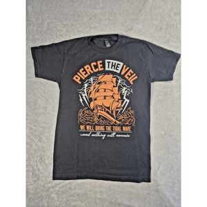 Pierce The Veil T-shirt We Will Bring The Tidal Wave Emo Black Small Grunge Rock